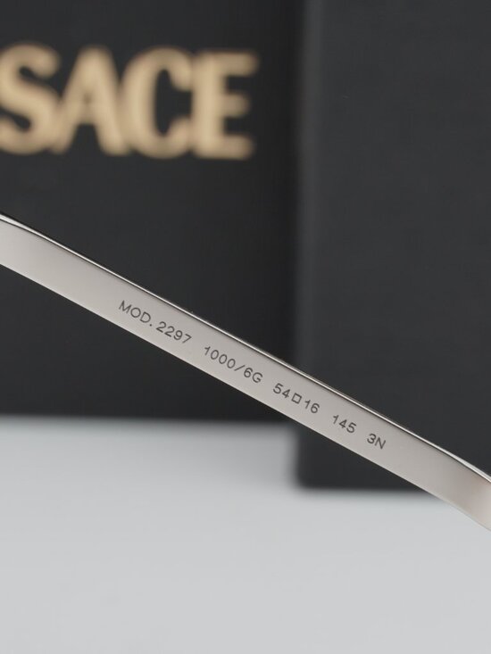 Versace VE2297 1000/6G Rectangle Sunglasses - Silver/Light Grey Mirror Silver main image 4